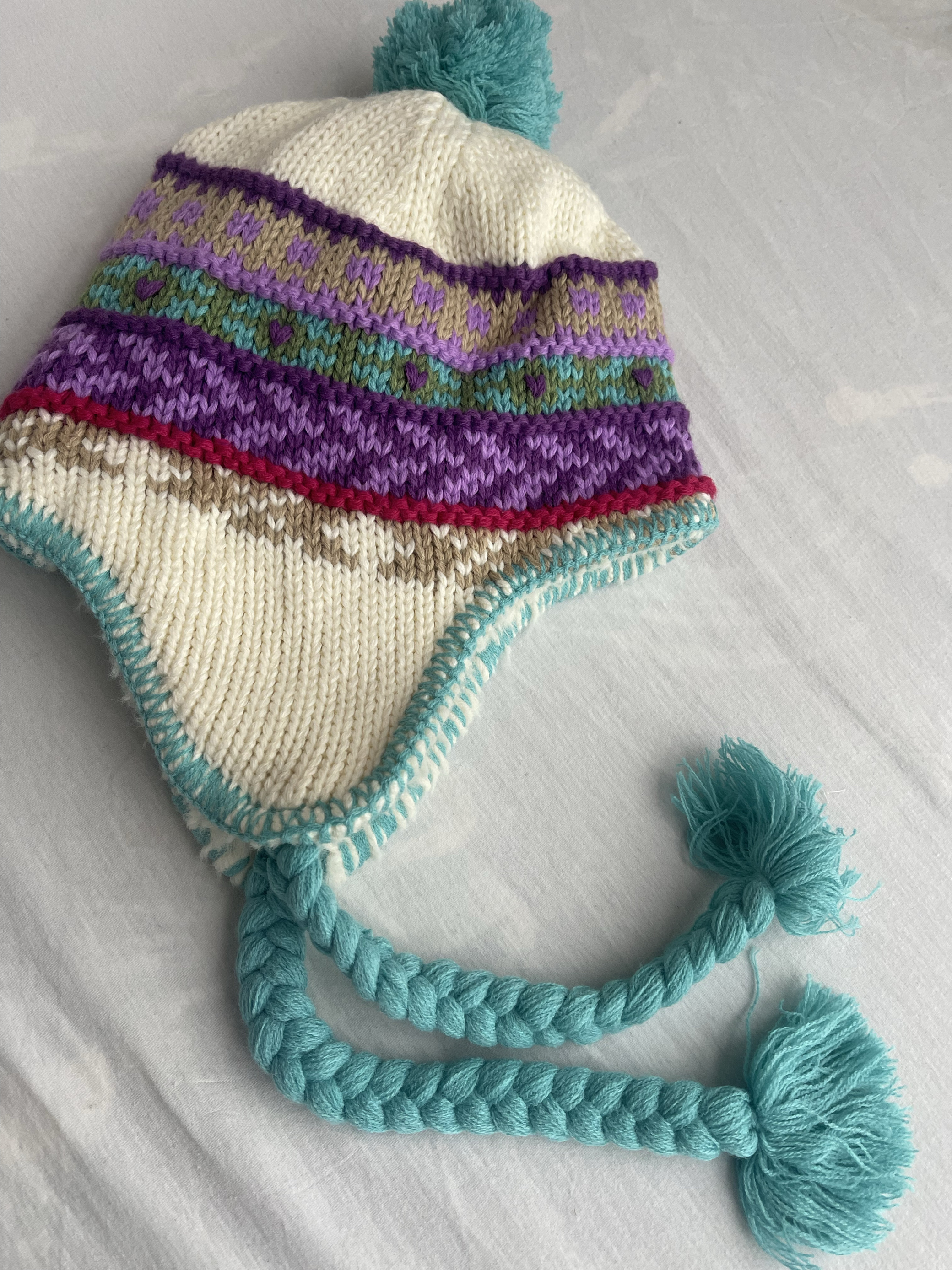 外贸原单秋冬新款针织彩色毛线帽男女儿童保暖护耳毛线帽子流苏辫