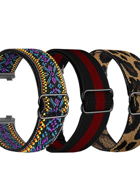 HD适用oppowatch2手表带eSIN版柯南豹纹42/46mm可调长度弹力表带