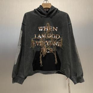 Royal Child Borc 实体现货 Rich标语印花水洗砍边帽衫 Birth