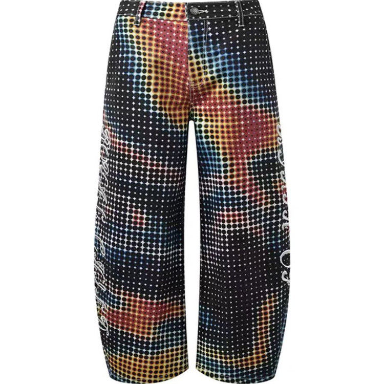 实体现货 Birth of Royal Child BORC 热感波点弯刀刷蜡牛仔裤