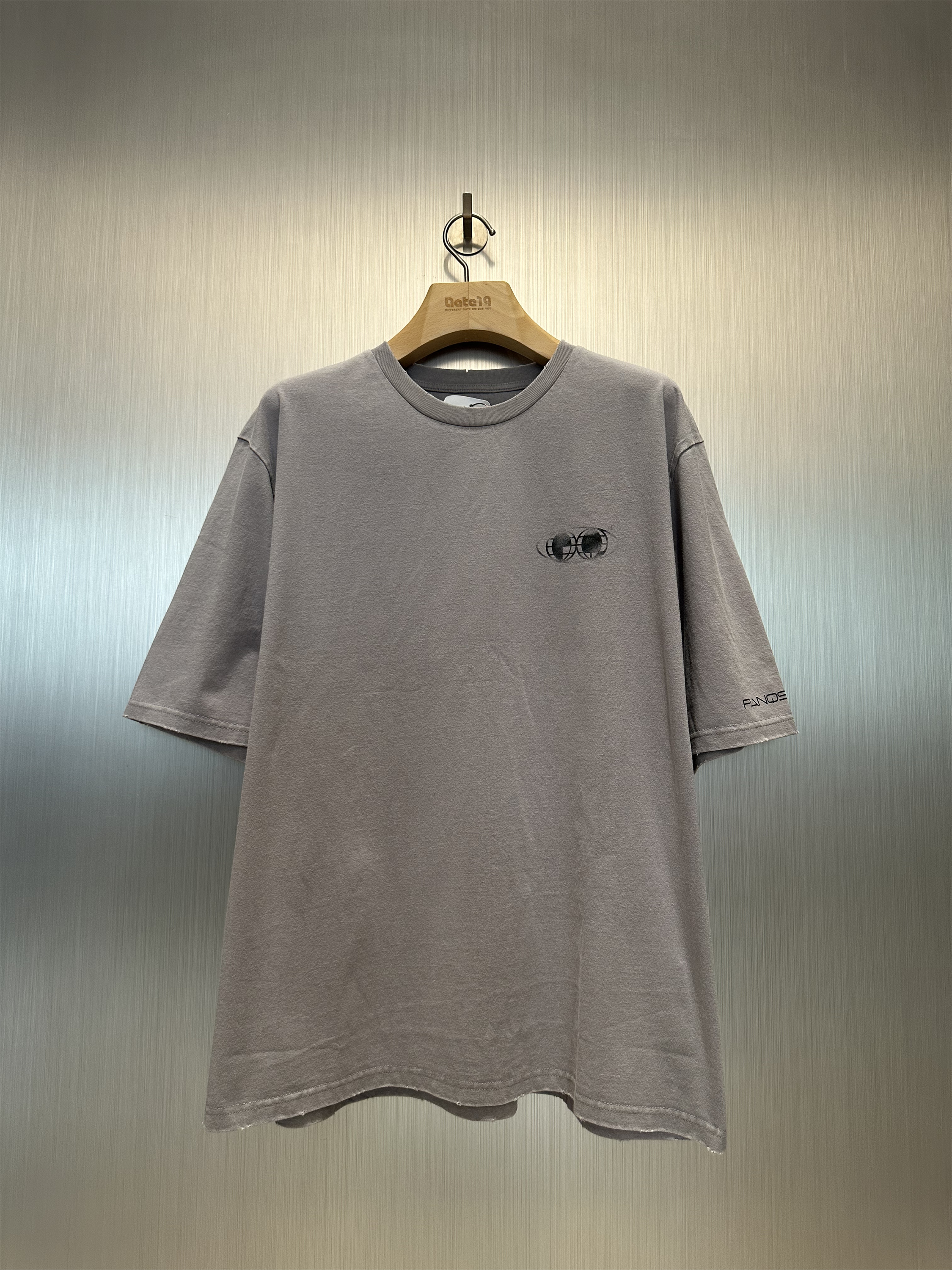 实体现货 Panq 日产水洗月球背面地图做旧印花短袖T恤