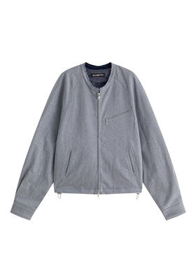 实体现货 Hide in Hills Jacket 日产雾霾蓝无领丹宁牛仔夹克