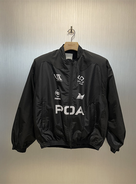 实体现货 Undermycar POA垫肩短款束腰赛车拼接秋冬夹克外套