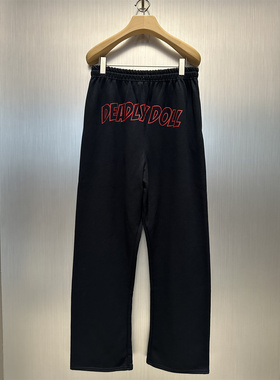 实体现货 Deadly Doll 美式复古字母logo短袖T恤 休闲裤卫裤套装