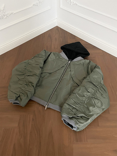 弯刀重磅bomber弧形结构拉链棉服夹克 Archive 实体现货 Far