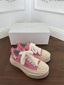 Marche Studios Flow 实体现货 波纹切边厚底黑白增高帆布鞋