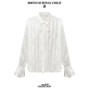 Royal Child Borc 实体现货 宫廷贵族风珍珠风琴褶衬衫 Birth
