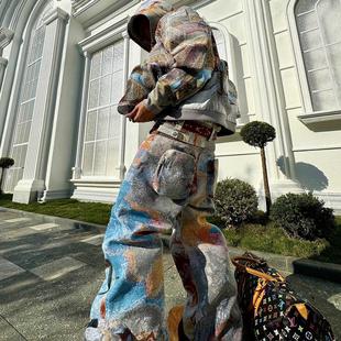 Birth Borc Child 圣依纳爵荣耀油画连帽夹克 Royal 实体现货