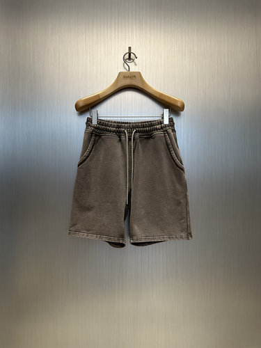 刺绣抽绳LOGO运动休闲短裤