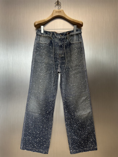 Royal Child Borc 实体现货 3D立体印花满钻镶嵌牛仔裤 Birth