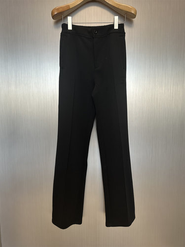 立体剪裁刺绣棉质西裤