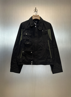 实体现货 Panq SWORD COLLAR JACKET拆卸多口袋拼色工装夹克