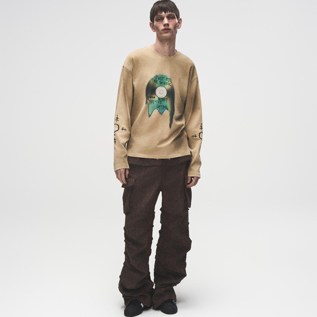 实体现货 Birth Of Royal Child Borc 铠甲打褶多口袋刷蜡工装裤