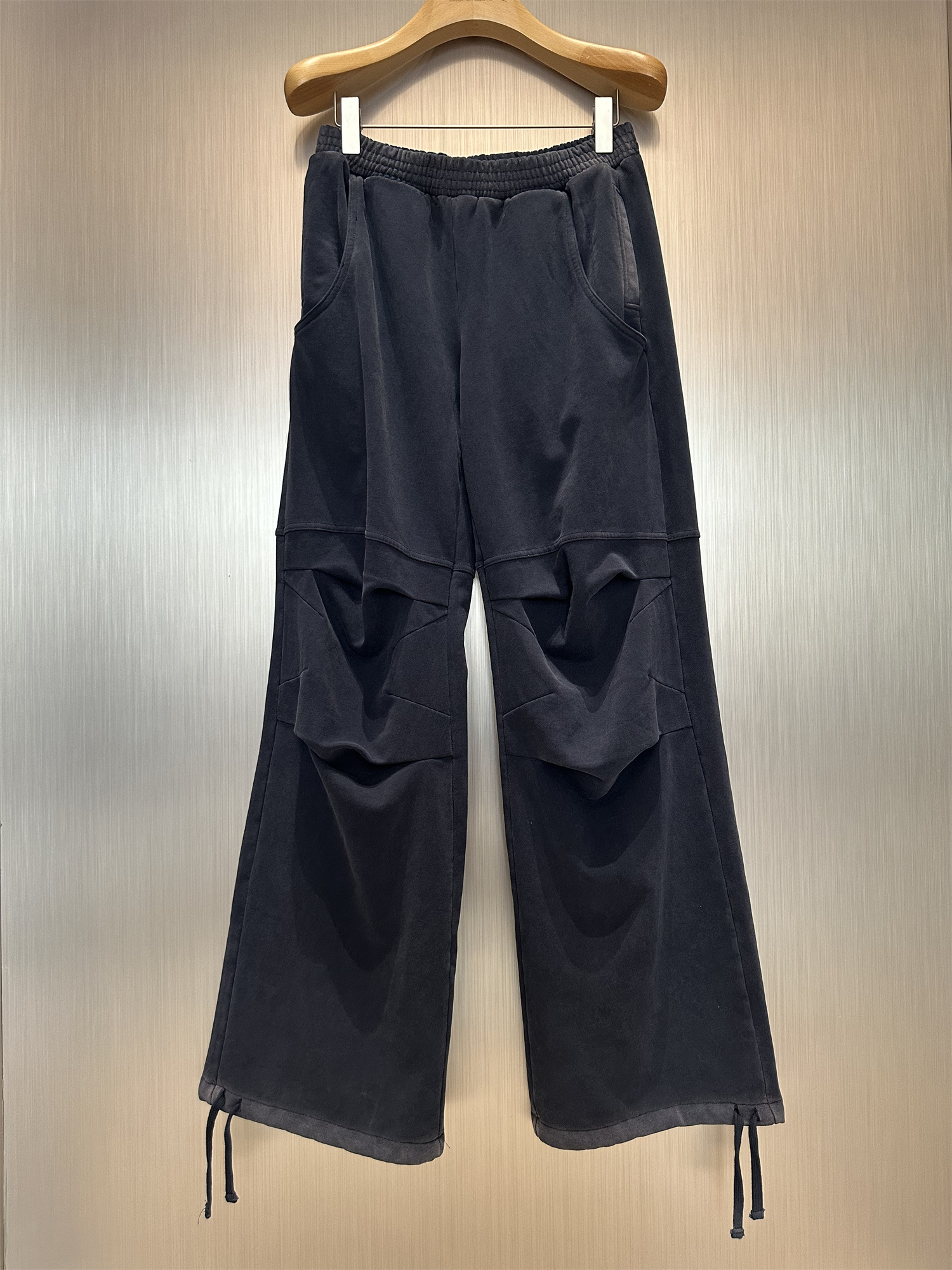 PANQ打褶宽松抽绳卫裤