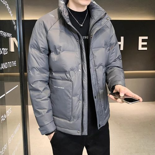 新款男白鸭绒保暖羽绒服外套