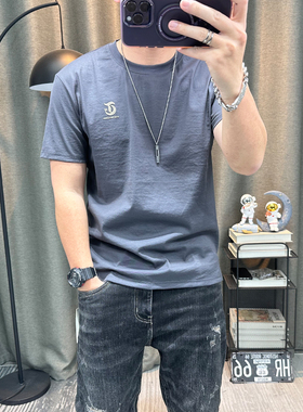 男装上衣修身超薄半袖体恤衫
