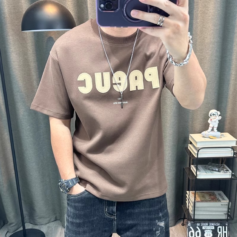 字母印花加厚半袖内搭打底衫