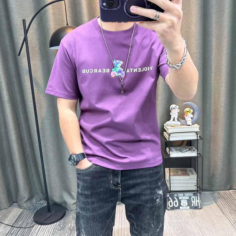 潮牌短袖t恤男夏季新款高端纯棉半袖体恤衫宽松百搭休闲男装上衣