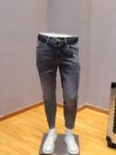 男夏季 牛仔裤 薄款 潮牌九分裤 韩版 青年黑灰色修身 潮流中腰铅笔裤 男