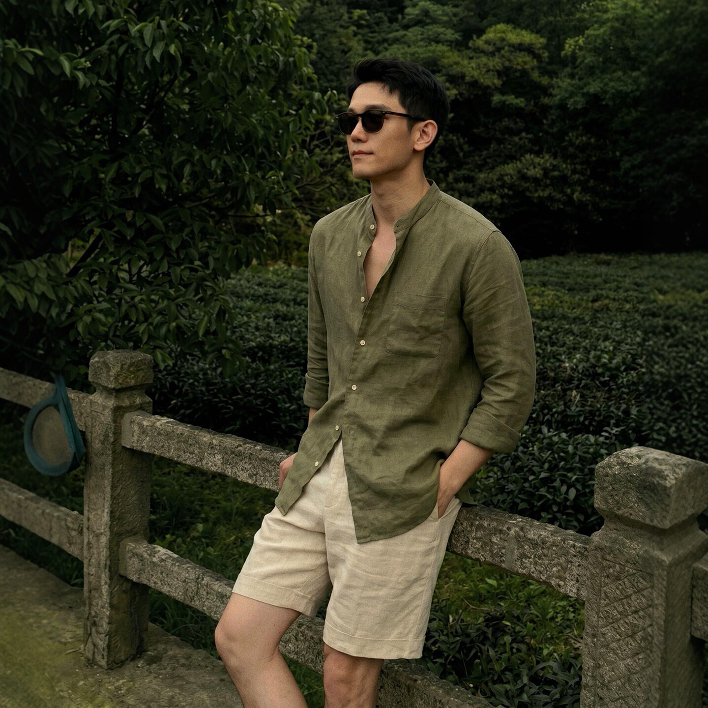 老钱风慵懒松弛感休闲长袖衬衣