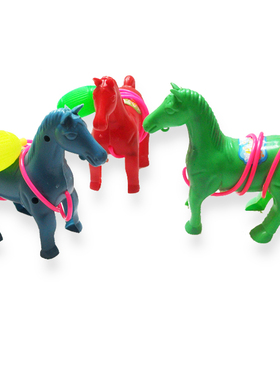 儿童经典玩具气囊玩具马气压马捏一捏玩具马压气马7080后传统玩具