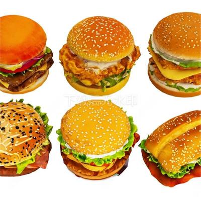 现代面包 食物 汉堡 早餐肯德基 麦当劳 三明治 草图大师SU模型