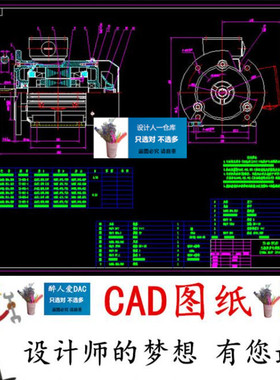 CAD191装配零件图纸 Y2 80 FF165三相异步电动机系列CAD图纸全套