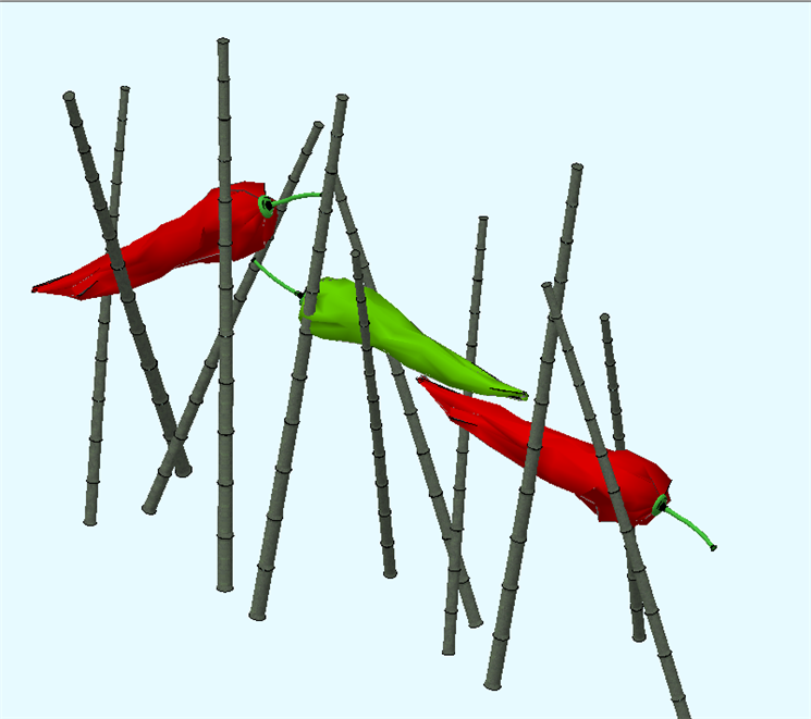 SU0213 sketchup模型库 SU模型 广场景观辣椒架子景观城市小品13M