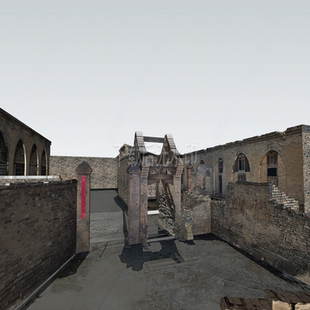 草图大师 SU模型 中式窑洞乡村民房 中式古建筑陕北老院子窑洞