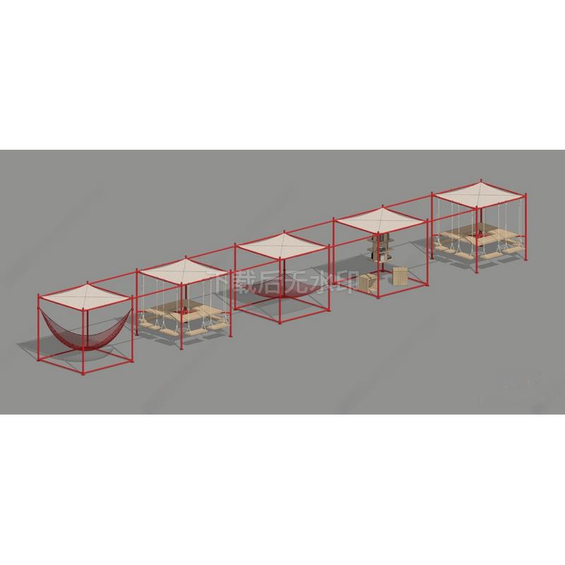现代艺术景观装置 网红打卡 模块化装置互动装置草图大师SU模型