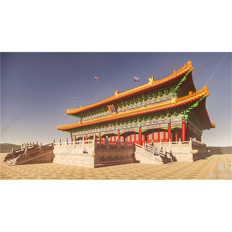4515中式古建筑 故宫 木结构 特色建筑 大殿 古建 故宫角楼SU模型