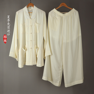 宗觉慈心缘僧服夏季薄款短褂亚麻小褂和尚衣服男棉麻僧衣罗汉服