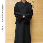 秋冬僧服纯羊绒人字制出家人大褂师父长褂和尚大衫 冬装 僧衣长袍