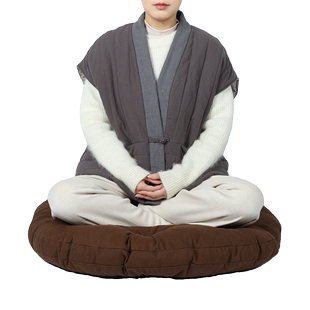 打坐垫禅修垫家用高弹棉瑜伽坐垫冥想静坐垫圆形支撑尾椎咖啡蒲团