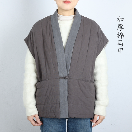 木觉行舍棉冬季加厚马甲纯棉背心