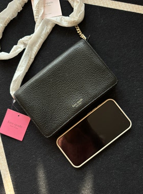 美国kate spade ks单肩斜跨链条小方包日常百搭通勤荔枝纹牛皮女