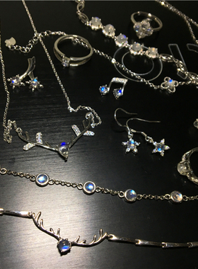 特一物一图戒面项链戒指纯银手链