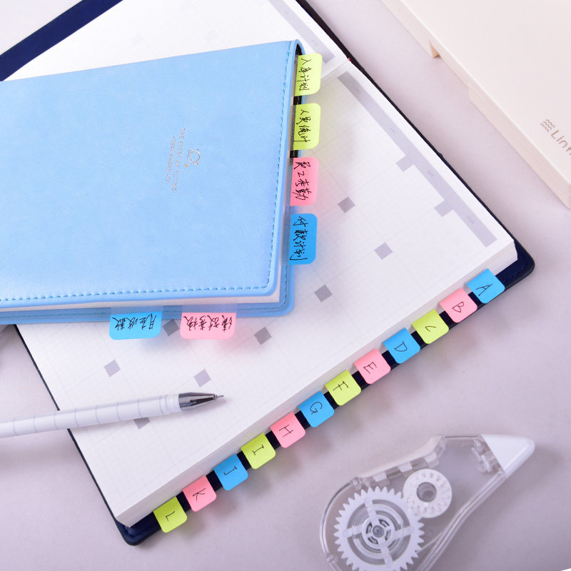 효과적인 메모지 색인 스티커 분류 메모지 책갈피 스티커 마크 스티커 메모지 형광 스티커 표시 스티커