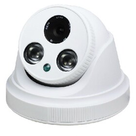 模拟监控摄像头 高清1200线 红外双灯半球监控摄像机AC24V+20元