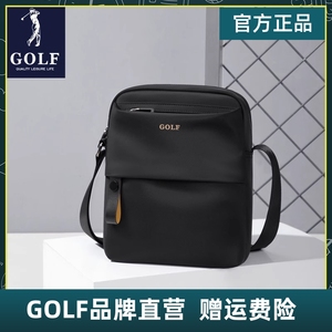 GOLF新款单肩包男士大容量休闲斜挎包牛津帆布商务挎包潮流小背包
