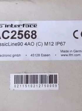 (议价)Ifm AC2568 易福门AS-i ClassicLi