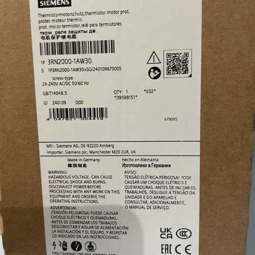 3RN2000-1AW30  热敏电阻电机保护继电器 紧凑型议价