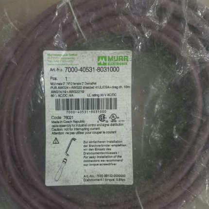 MURR 穆尔 连接电缆，数据线，76021 电缆接头700议价