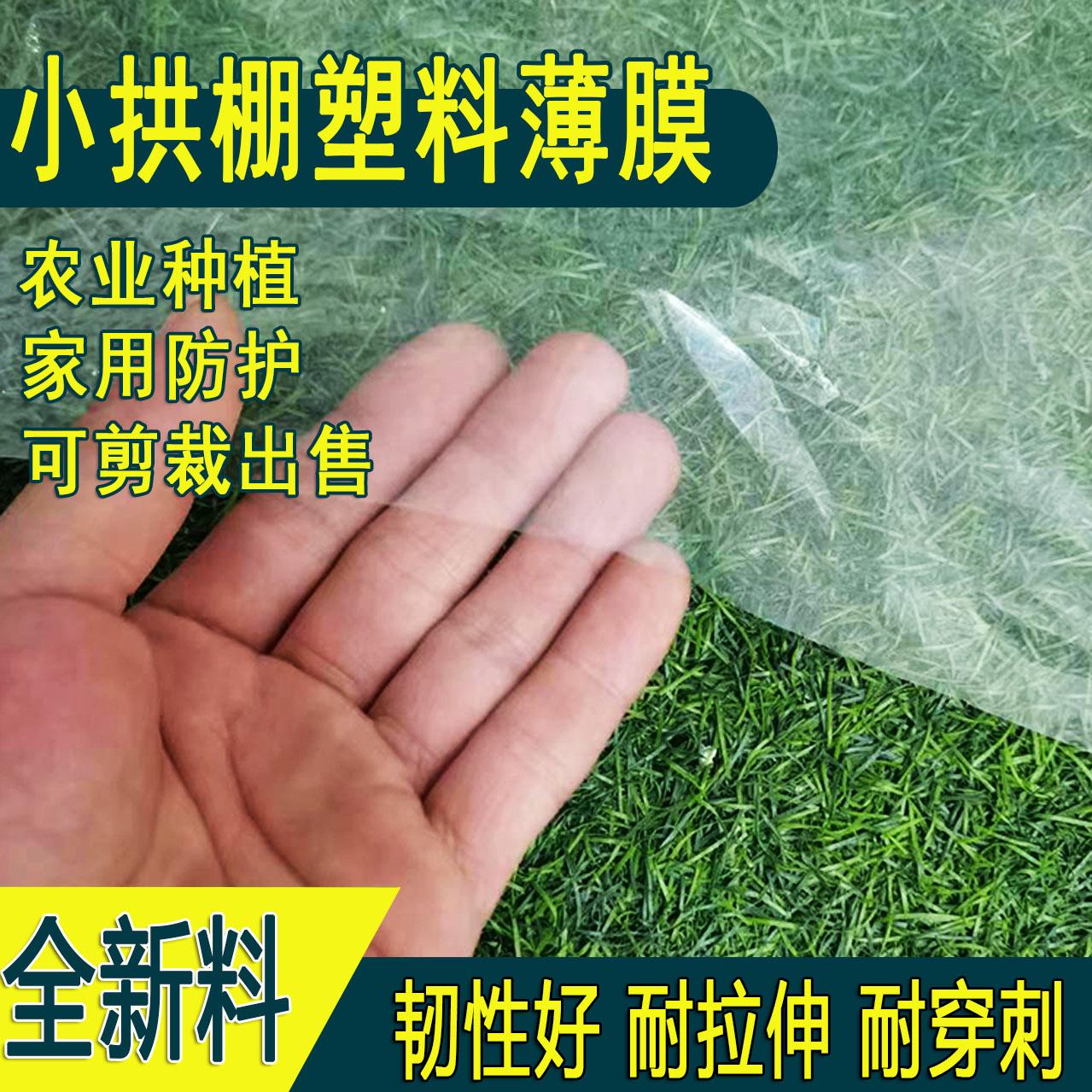 白色透明农业种植家用小拱棚专用塑料薄膜全新料保温防寒蔬菜秧苗