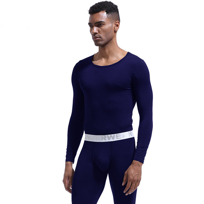 MENS AUTUMN CLOTHES AUTUMN PANTS SET YOUTH MODAL SLIM WARM THIN STRETCH FALL|WINTER BASIC UNDERWEAR