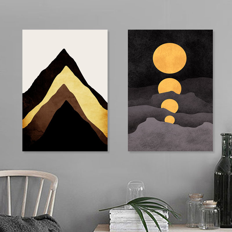 轻奢风装饰画现代简约抽象风景挂画客厅壁画餐厅卧室床头走廊墙画