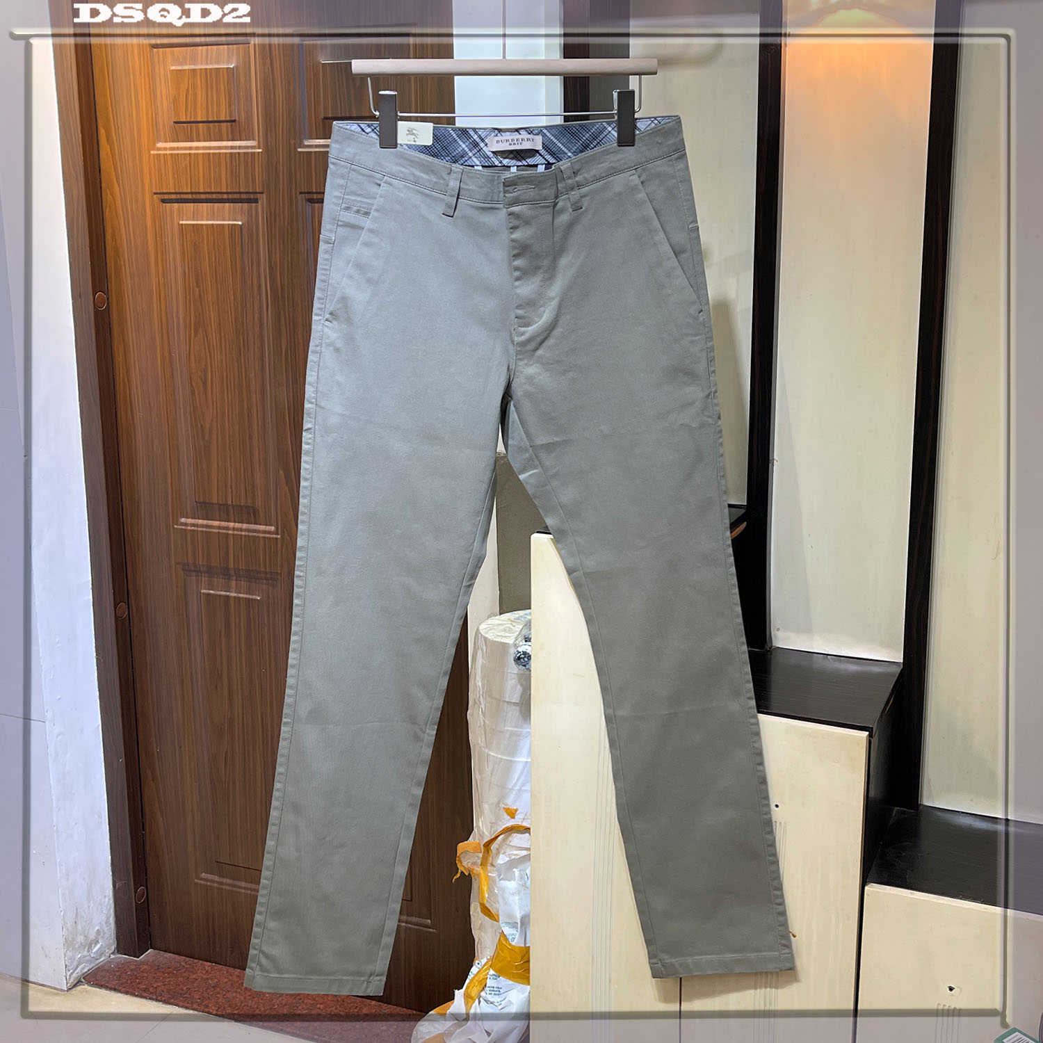 外贸长裤纯色纯棉休闲裤男