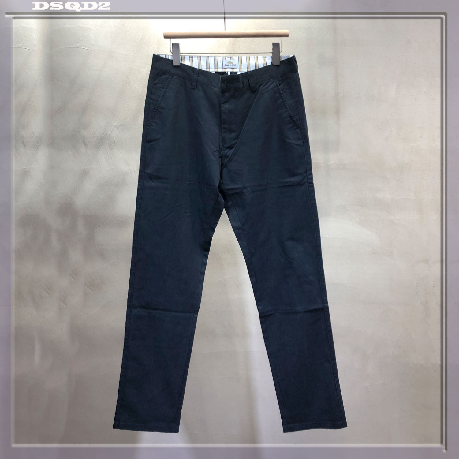 欧洲站秋季纯棉弹力长裤抗皱免烫厚款透气男士商务直筒修身休闲裤