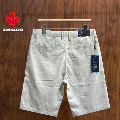 亚麻不易起皱男士宽松中裤短裤