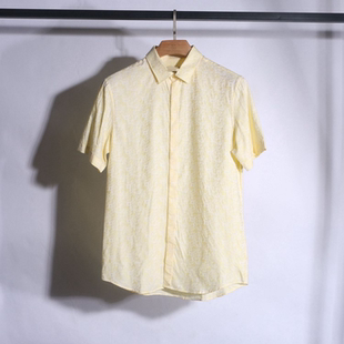 衬衫 意大利进口面料 休闲中年短袖 男士 24018C3 纯棉面料